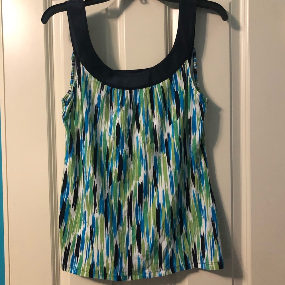 Ann Taylor Scoopneck Multicolor Tank Top